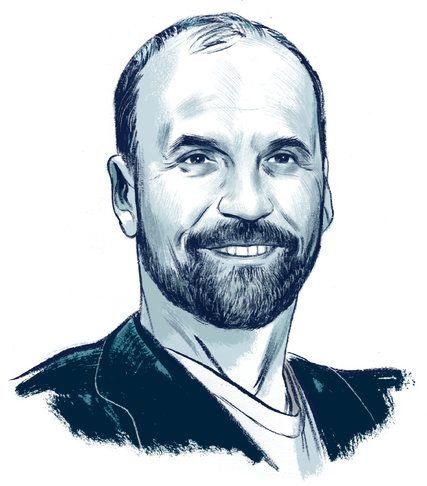 Tác giả Scott Turow (Phác họa của Jillian Tamaki - Báo New York Times)