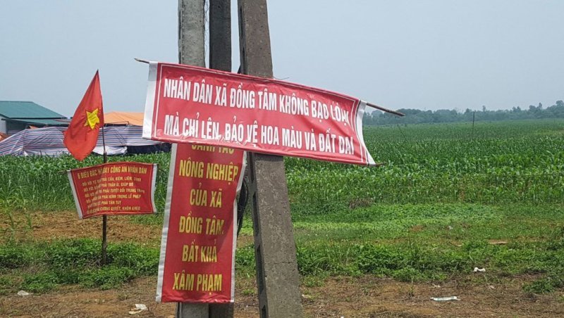 Một thông điệp của Phong trào Đồng Tâm, chụp ngày 21/4/2017. Ảnh: RFA.