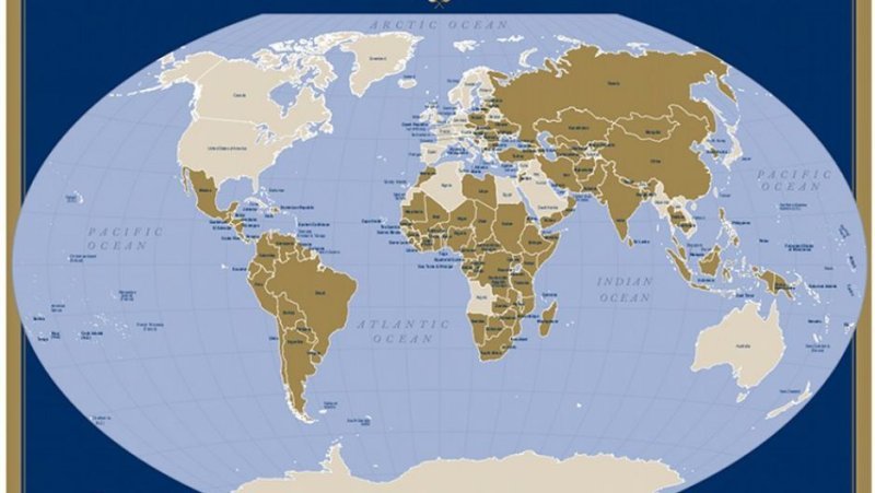 Bản đồ các nước Peace Corps đã và đang làm việc tính đến năm 2011. Ảnh: Peace Corps.