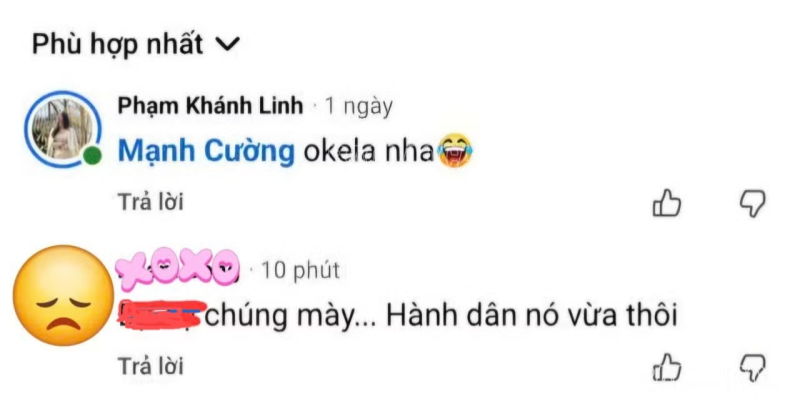 Ảnh chụp màn hình bình luận của ông P.V.S. trên Facebook. Nguồn ảnh: Báo Lào Cai.